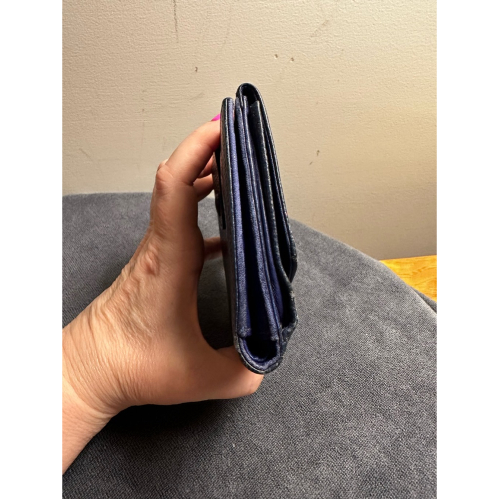 Chanel Blue Caviar Leather Small Snap Wallet - Picture 11 of 12